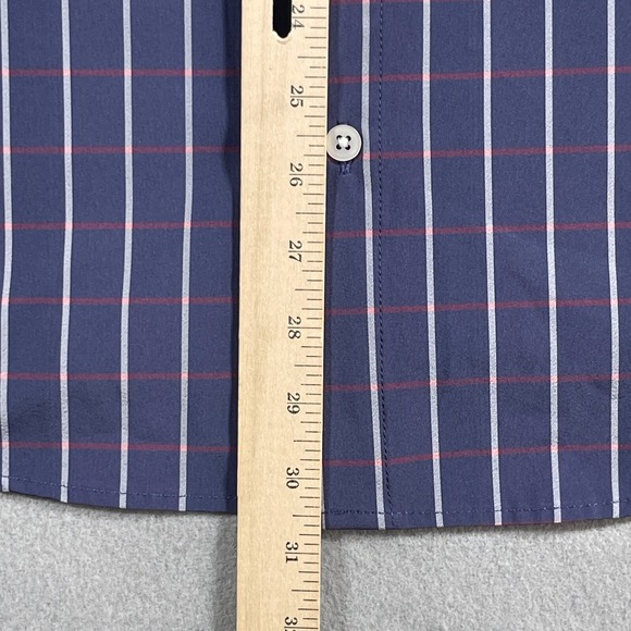 Mizzen+Main Leeward Collection Mens Large Trim Fit Button Down Shirt Blue Stripe - Picture 6 of 11